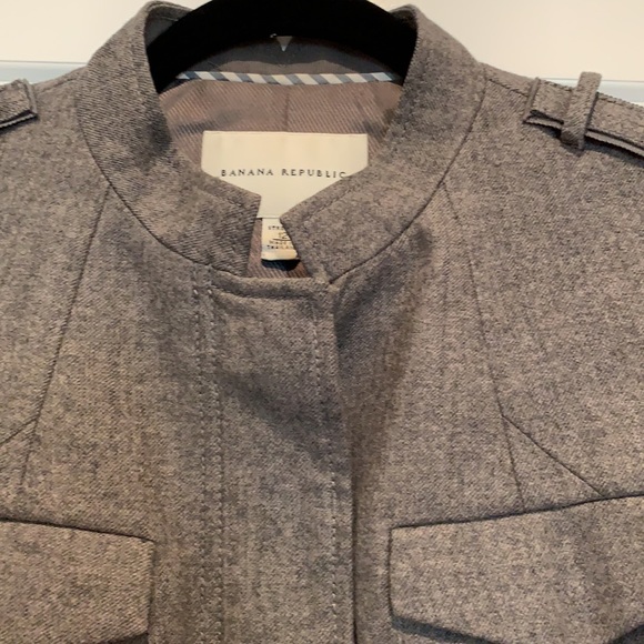 Banana Republic grey wool military jacket - Picture 5 of 12